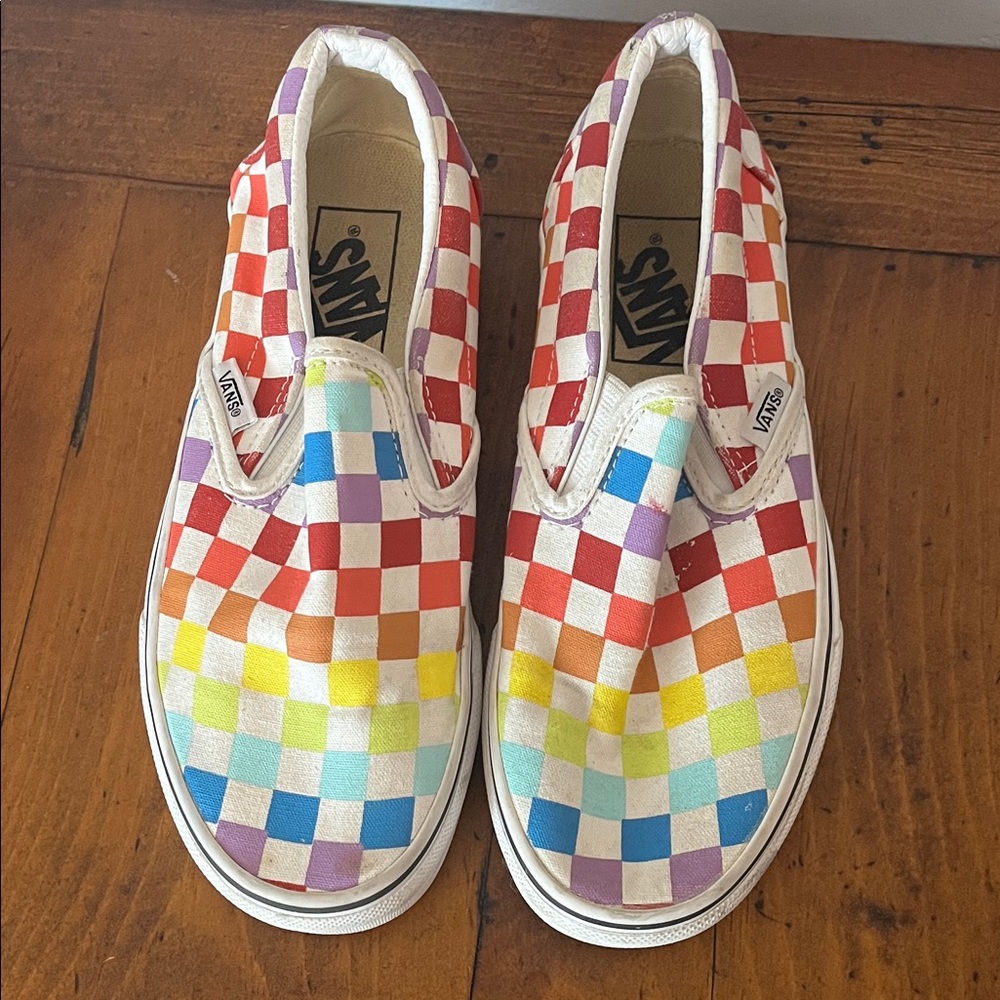 Vans Colorful Checkered Slip-On Sneakers